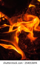 A nice fire in a fire place