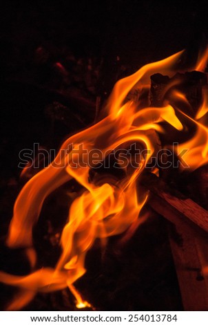 A nice fire in a fire place