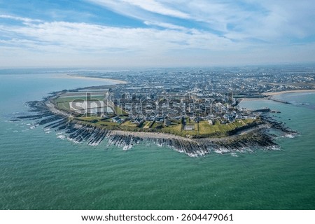 Nice Flight Over Rush Harbour, County Dublin, Republic of Ireland