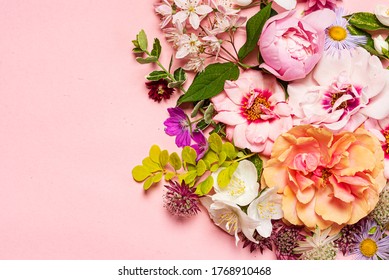 nice flowers on the pink background - Shutterstock ID 1768910468