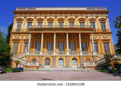 NICE, FRANCE -17 APR 2017- View Of The Musee Des Beaux Arts Jules Cheret, An Art Museum Located In A Palace In Nice, French Riviera.