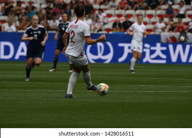 Nice, France - 9 June 2019: England's Lucy Bronze Passes The Ball During England V Scotland, FIFA Women's World Cup