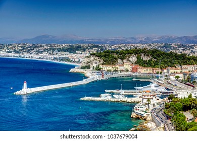 Nice France Harbour Aerial View