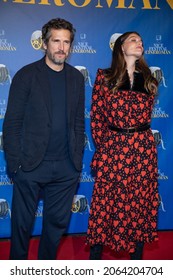 Nice, France- October 24 2021: Guillaume Canet Et Laetita Casta On The Photocall Of The Closing Night Of The Cinéroman Festival In Nice.