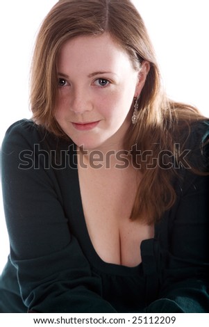Nice girl smiling on white isolated background