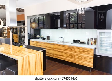 Nice Interior With Furniture And Kitchen Appliances