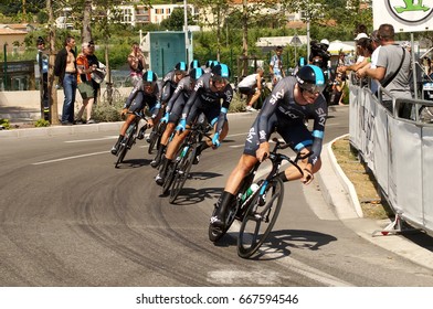 NICE - JULY 2 : The TOUR 2013  (Tour De France) .SKY PROCYCLING Team During Nice/Nice Stage 4 (25 Km).