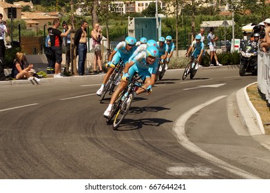 NICE - JULY 2 : The TOUR 2013  (Tour De France) .Astana Pro Team During Nice/Nice Stage 4 (25 Km).