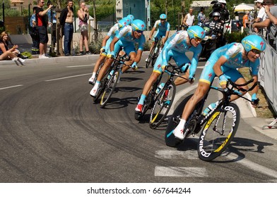 NICE - JULY 2 : The TOUR 2013  (Tour De France) .Astana Pro Team During Nice/Nice Stage 4 (25 Km).