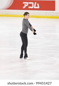 NICE - MARCH 27: Alissa Czisny Of The USA Skates During Official Practice At The ISU World Figure Skating Championships, Held On March 27, 2012 In Nice, France