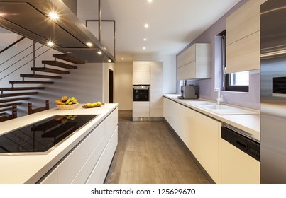 nice modern loft, view of the kitchen