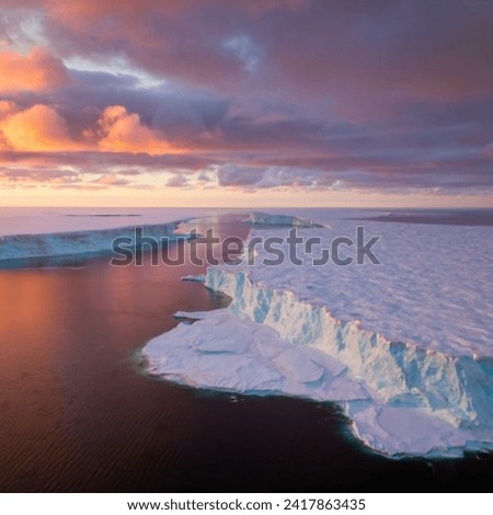 nice northpole landscape ocean view