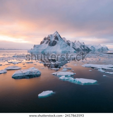 nice northpole ocean landscape view