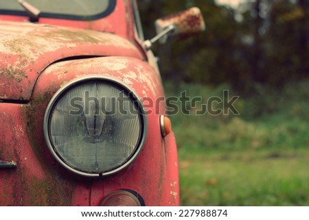Nice old car in with retro effect
