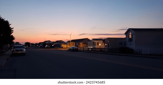 A nice picture of a quiet residential area of a calm night. - Powered by Shutterstock
