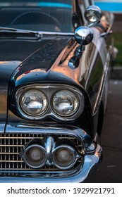 Nice Police Chevrolet 1955 Old Car At Old Car Land Festival Kiev Ukraine October 2018