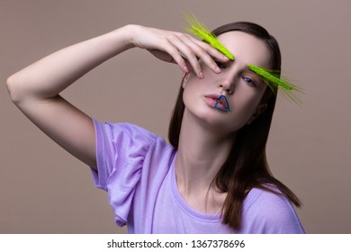 Dark Purple Hair Images Stock Photos Vectors Shutterstock