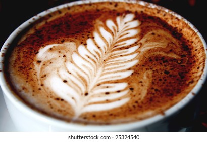Nice rosetta in a Cafe Mocha.