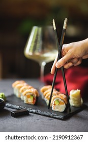 Nice Serving Of Sushi. Asian Food. Food Photography