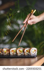 Nice Serving Of Sushi. Asian Food. Food Photography