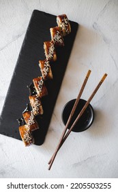 Nice Serving Of Sushi. Asian Food. Food Photography