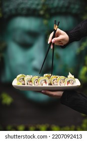 Nice Serving Of Sushi. Asian Food. Food Photography