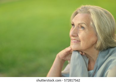 Nice smiling old woman
