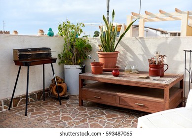 Nice Summer Terrace With Barbecue