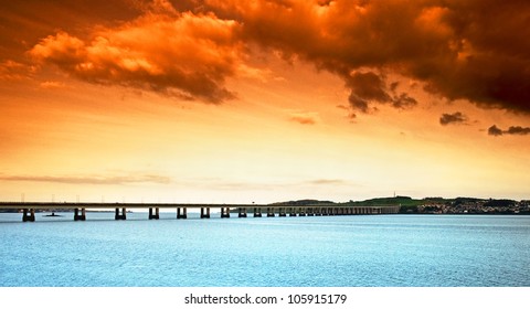 Nice Sunset At Dundee, Scotland