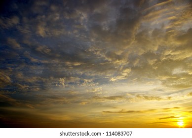 Nice sunset sky with nice cloud
