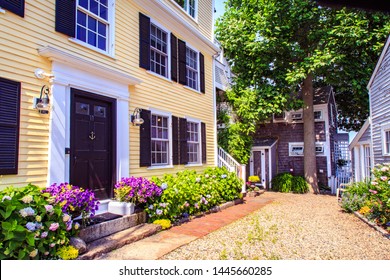 Nice traditional houses during summer time, Rockport, Massachusetts, USA