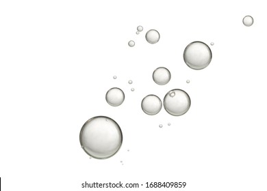 A nice transparent liquid with flowing bubbles