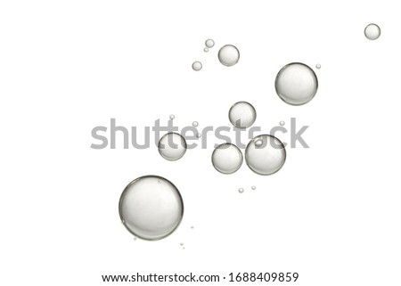 A nice transparent liquid with flowing bubbles