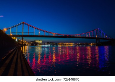 Nice Viev Of Bridge On Dnipro Kiev Ukraine