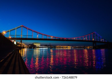 Nice Viev Of Bridge On Dnipro Kiev Ukraine