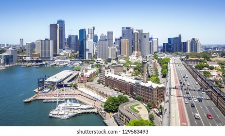 A Nice View To The City Of Sydney From The Harbor Bridge