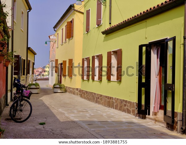 Nice view of colorful houses. small streets. The\
city is old. Editor\'s note: Italy; Sottomarino; September; ten;\
December 2019