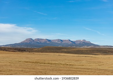 nice view of a flat top mountains in Colorado 