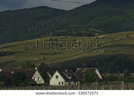 Nice view of green fields and small houses