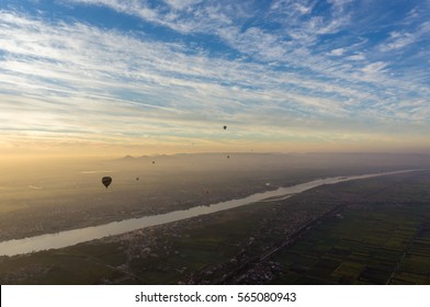 A Nice View From Hot Air Balloon In Luxor Egypt