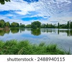 Nice view on the lake in Zgierz.