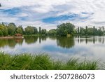 Nice view on the lake in Zgierz at summet time.