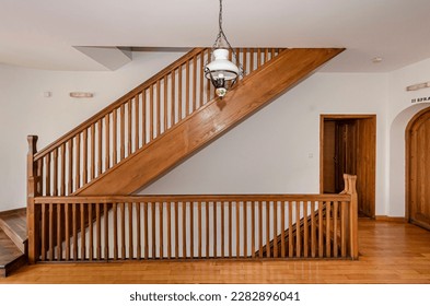 Nice wooden staircase in old building