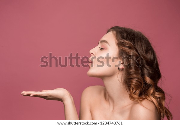 Nice Young Woman Long Wavy Silky Stock Photo Edit Now 1284743761