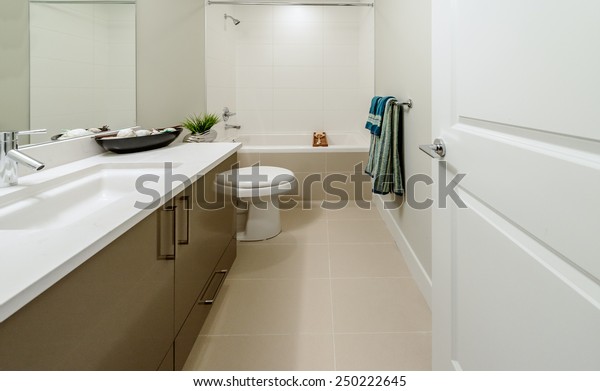 Nicely Decorated Modern Washroom Bathroom Toilet Stock Photo Edit