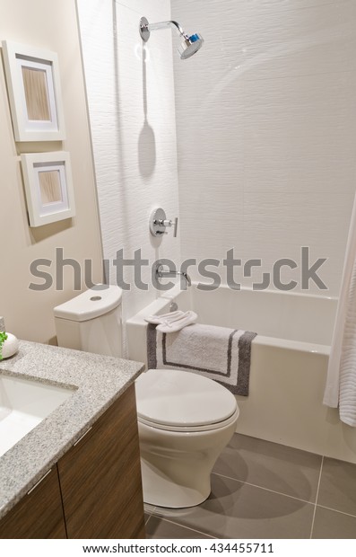 Nicely Decorated Modern Washroom Bathroom Toilet Stock Image