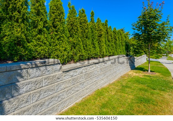 Nicely
trimmed bushes on the leveled and stoned front yard. Green fence.
Keeps privacy and security. Landscape
design.