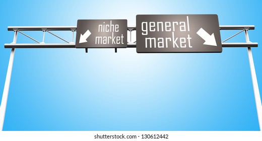 Niche Market And General Market Sign