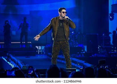 Nick Jonas Performing At Villa Mix On June 30, 2018 In Goiânia, GO.