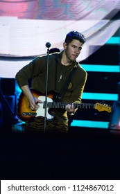 Nick Jonas Performing At Villa Mix On June 30, 2018 In Goiânia, GO.